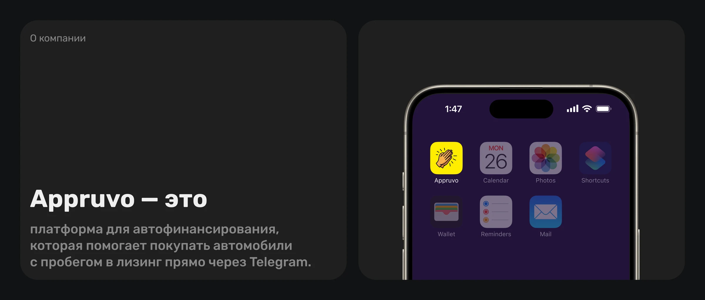 Иллюстрация мобильного интерфейса Appruvo